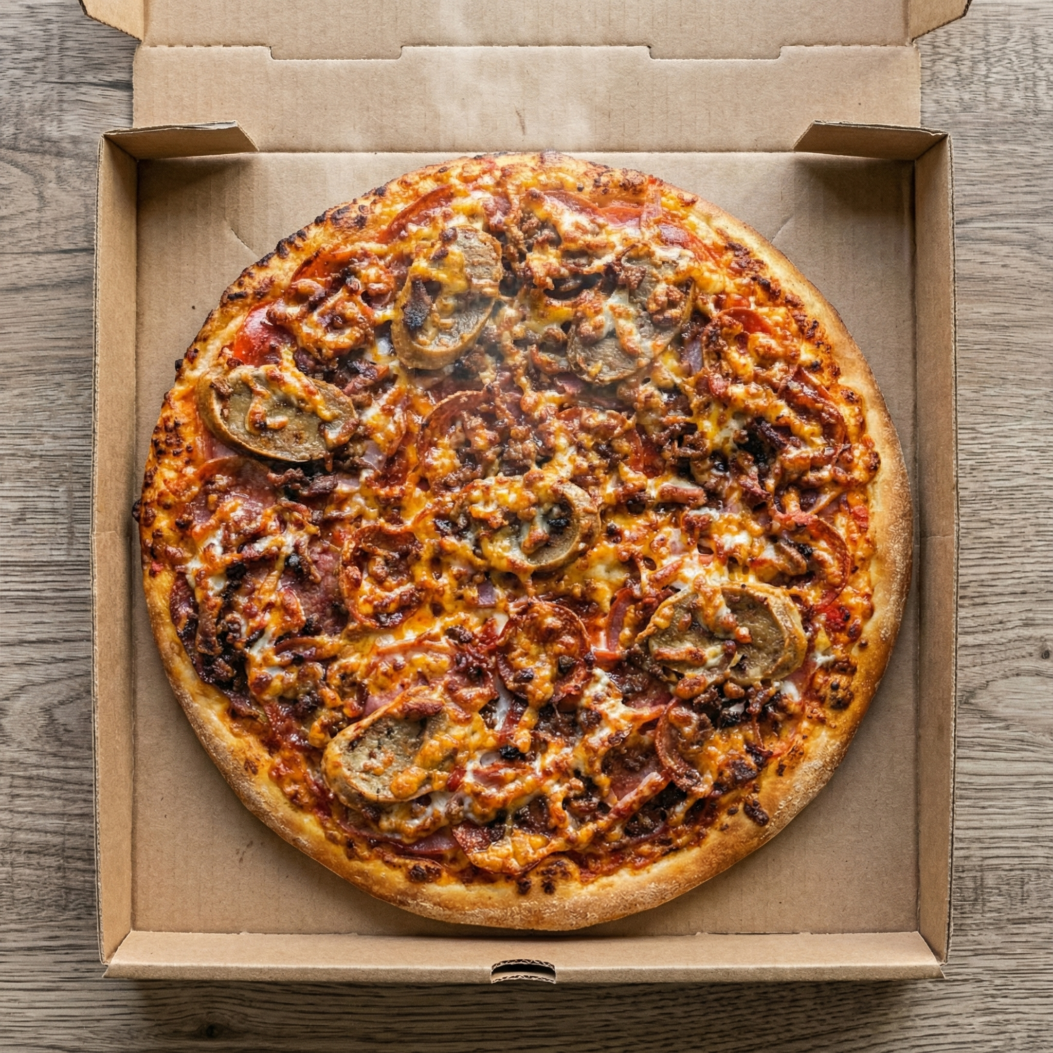 Meat Lovers Pizza at Haydar Pasha Pizza downtown Winnipeg